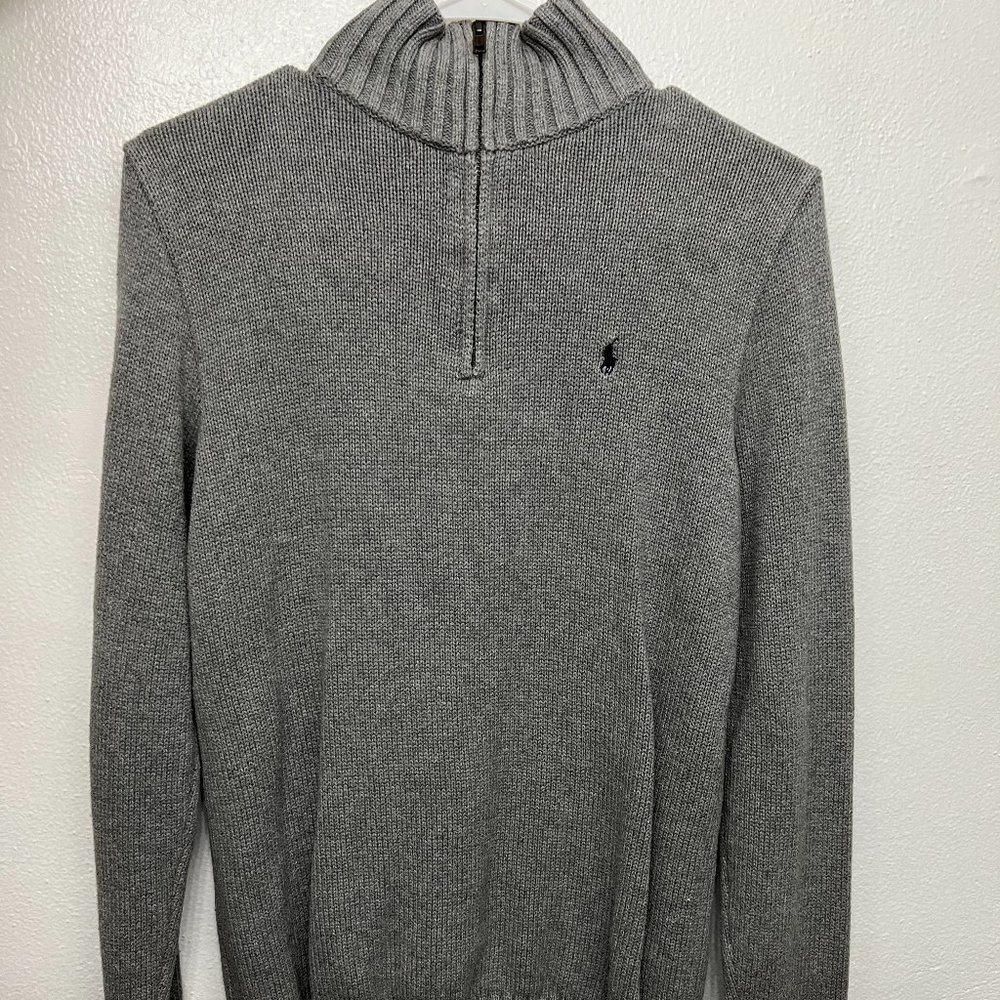 Polo Ralph Lauren Men's Double-Knit Grey Turtleneck